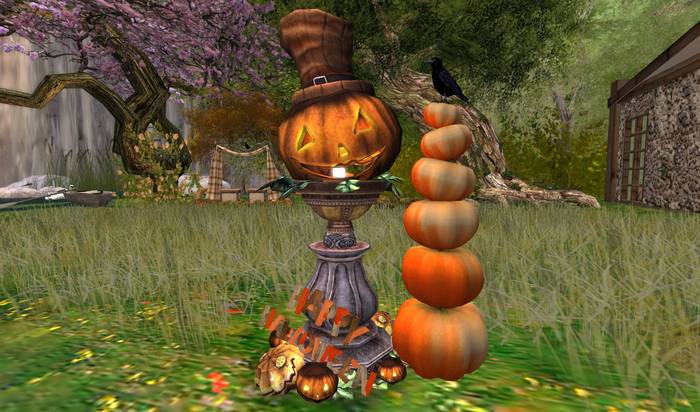 CJ Halloween Lamp with crow - touch for Light on/off