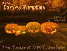 *ZK* Mesh Pumpkins - Set of 4 [Crate]