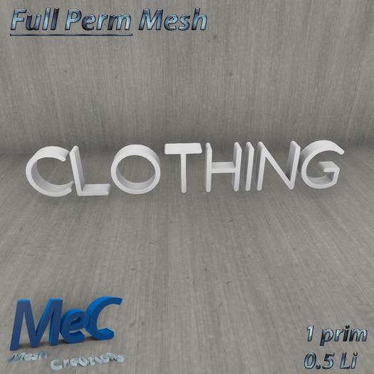 MeC - [CLOTHING] Mesh FULL PERM