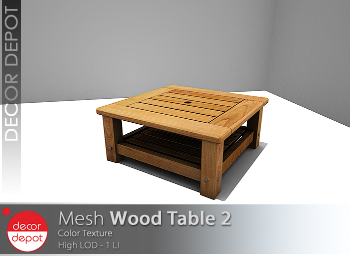 [DD] - FULL PERM  Wood Table 2