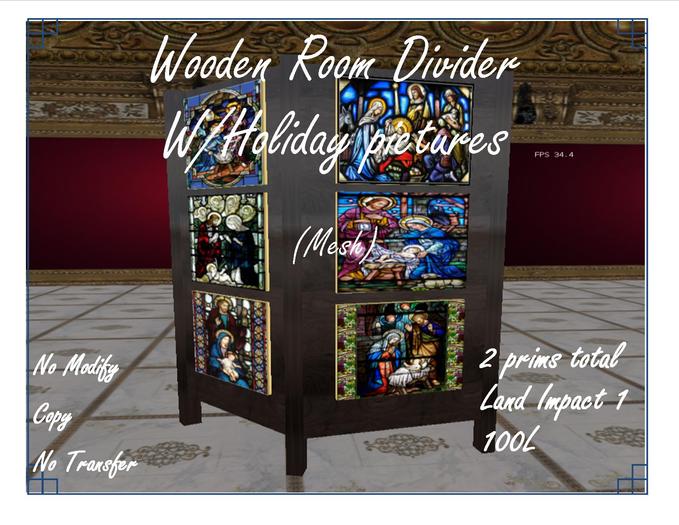 Modern Asian Room Divider with Pictures Display