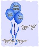 ~FDA~Blue Themed GRAND OPENING Balloon Cluster