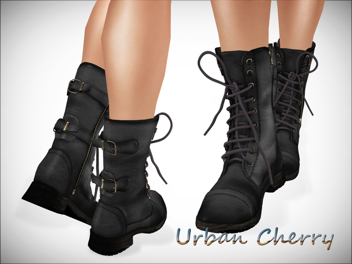 Matilda Combat Boots Coal