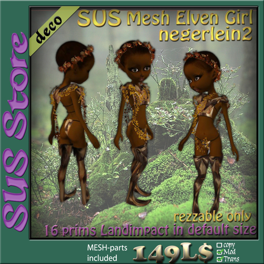 SUS Mesh Elven Girl negerlein2 (16p)