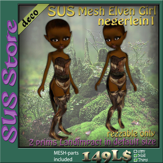 SUS Mesh Elven Girl negerlein1 (2p)