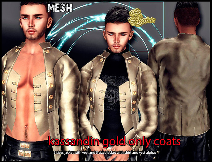 *DAFNIS KASSANDIN FOR MEN MESH gold only coat