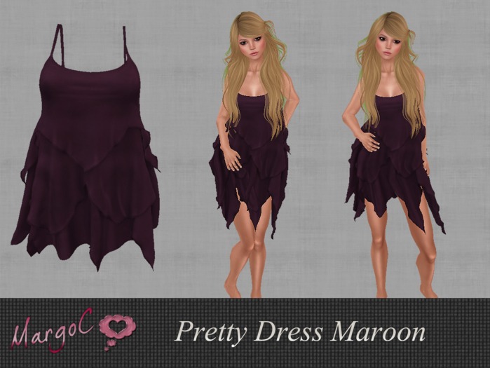 Pretty Dress Maroon   - MargoC