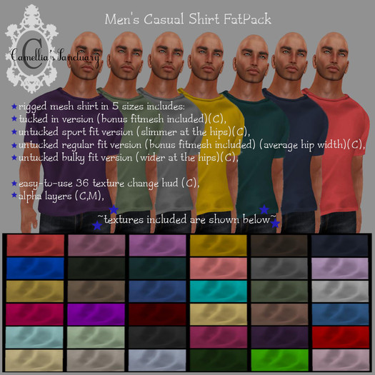 ::C S:: Men's Mesh Casual Shirt FatPack