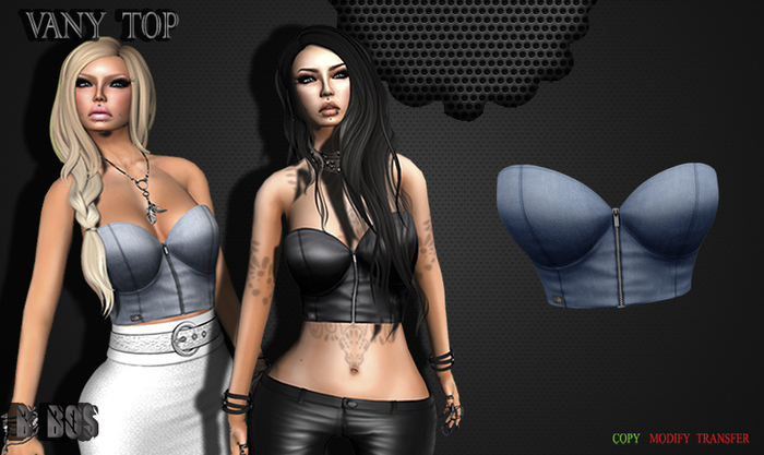 B BOS -Vany Top-Jeans Blue-