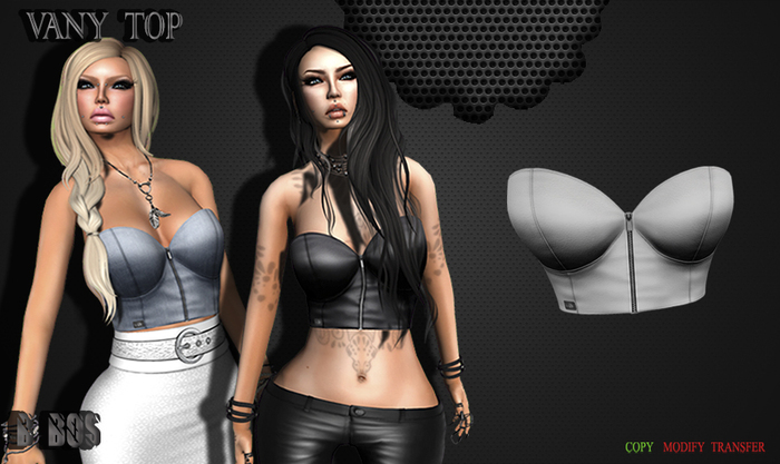 B BOS -Vany Top-Leather Grey-