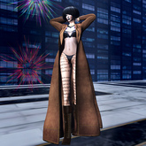 ALB ANTJE mesh coat leather - wearable Demo by AnaLee Balut - ALB DREAM FASHION