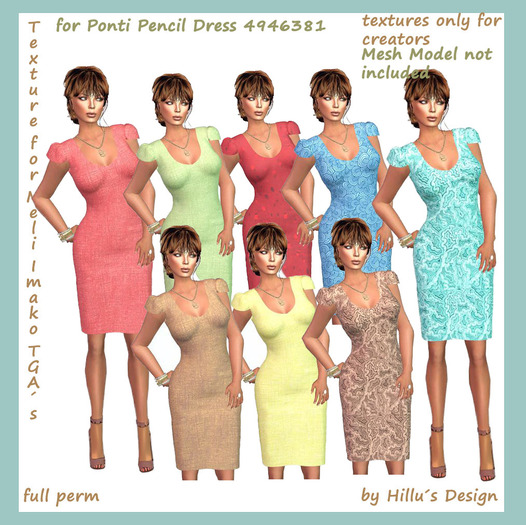 Texture Pack for Meli Imako V Neck Ponti Pencil Dress
