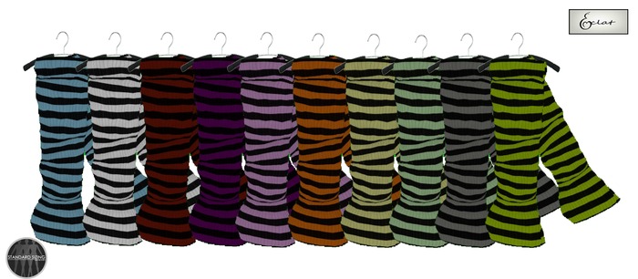 *[Eclat]* Fingerless Gloves_Stripes