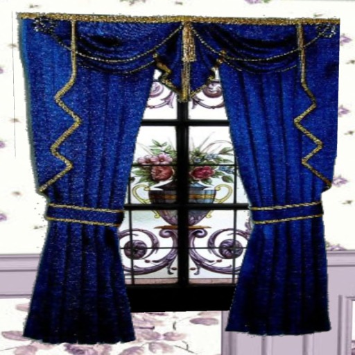 Blue & Gold Drapes