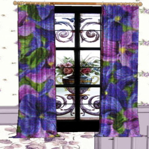 Purple Floral Drapes