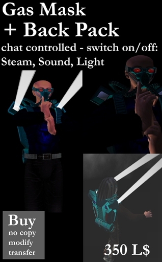 WL-Gas Mask + Back Pack - no copy modify transfer