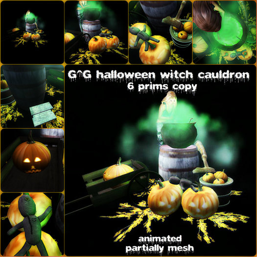 G^G halloween witch cauldron