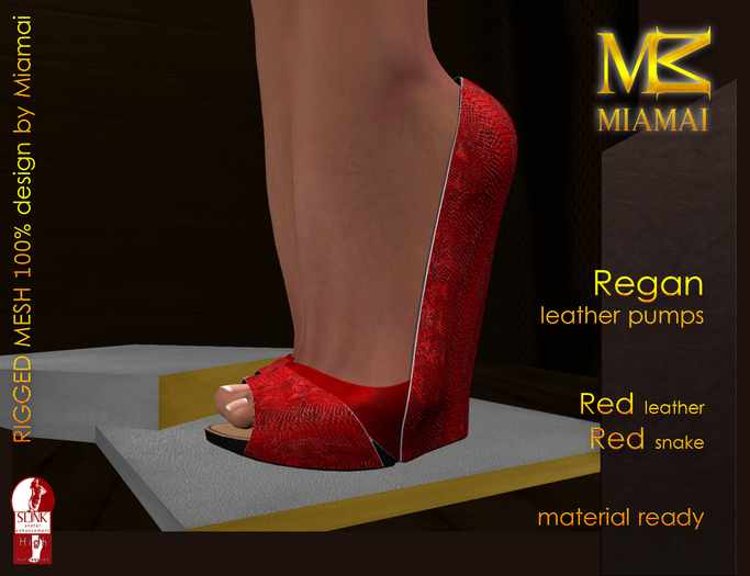 MIAMAI_Regan pumps - Red Skin (Slink high)