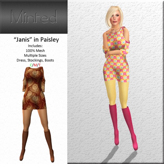 MINTed - "Janis" in Paisley (Copy/NoMod/NoTrans)