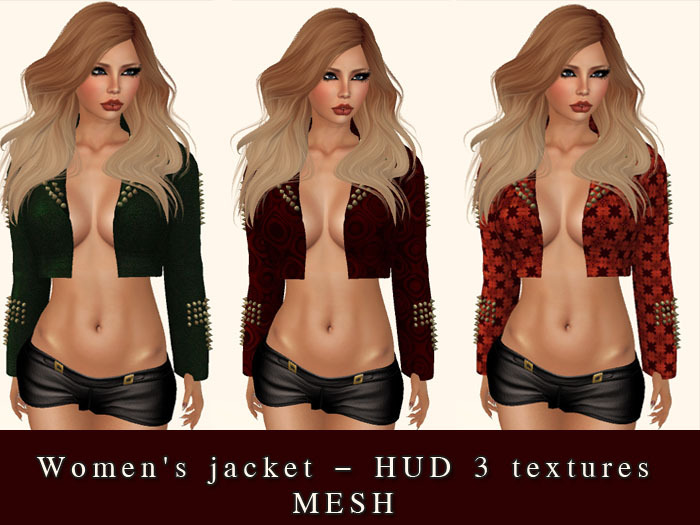 Women's jacket - HUD 3 textures - Mesh