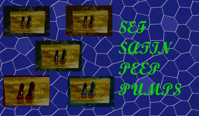 SEF SILK WOOD PEEP PUMPS