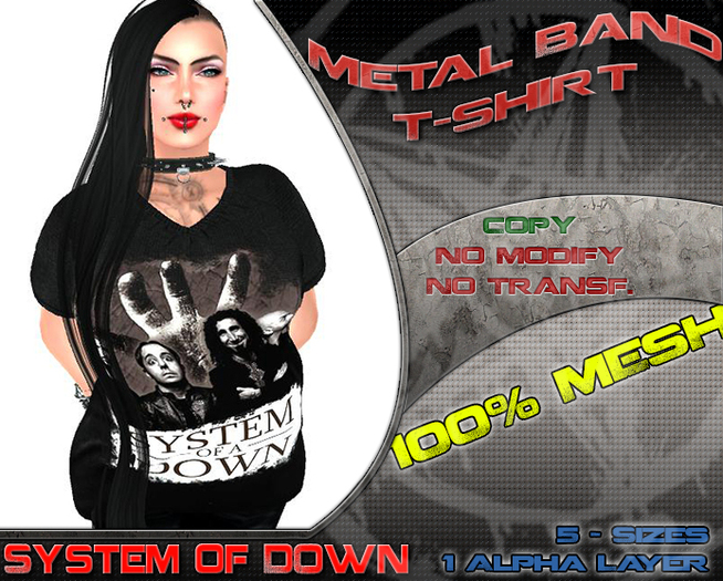 ! ! ! JDK SYSTEM_OF_D  - Mesh_T-Shirt F