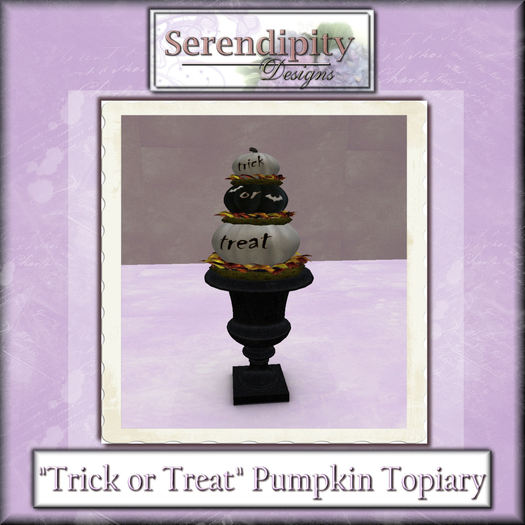 Serendipity Design - "Trick or Treat" Pumpkin Topiary