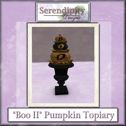 Serendipity Design - "Trick or Treat" Pumpkin Topiary(boxed)