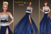 ** Orchidea ** LOVE LOVE dark blue
