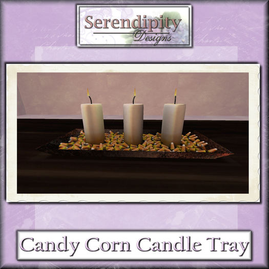 Serendipity Design - Candy Corn Tray Candles