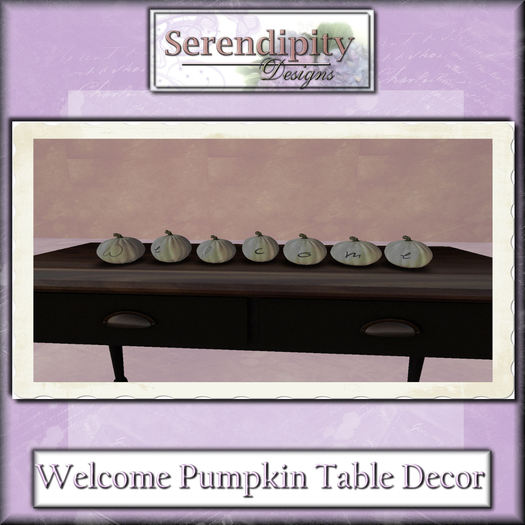 Serendipity Design - Welcome Pumpkin Table Decor