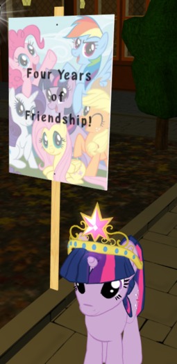 MLP:FiM 4th Anniversary Sign