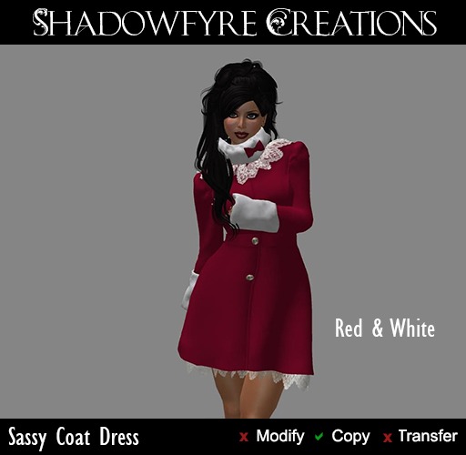 SC - Sassy Coat Dress - Cherry