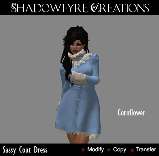 SC - Sassy Coat Dress - Blue