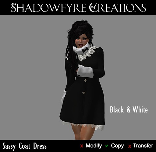 SC - Sassy Coat Dress - Black
