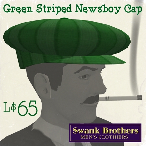 Swank's Green Striped Cap