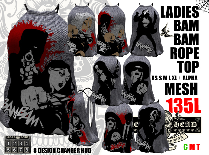 Mesh Head - Bam Bam Rope Top - All Sizes