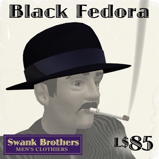 Swank's Black Fedora