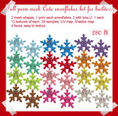 Full Perm MESH Cute snowflakes kit for builders