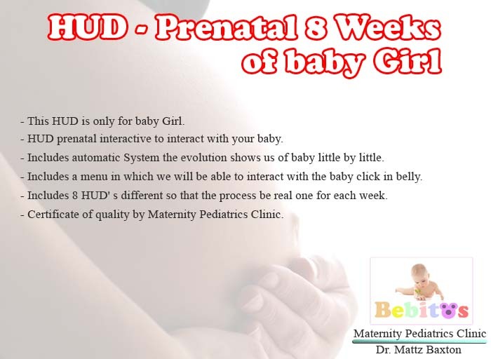 HUD Prenatal - Baby Girl - 8 Weeks