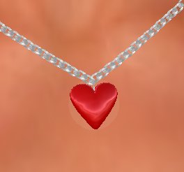 *Heart Necklace - Satin Red*