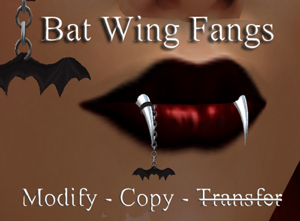 .:harmless INK:. Bat Wing Fangs