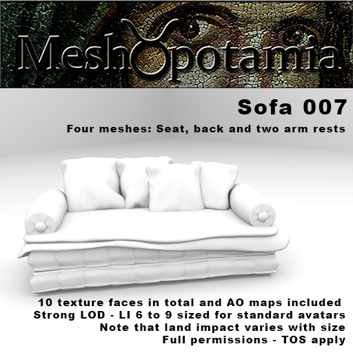 Meshopotamia Sofa 007 w AO textures