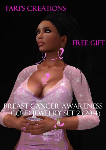 Ladies Breast Cancer Awareness Jewelry Set Gift 2014 Box