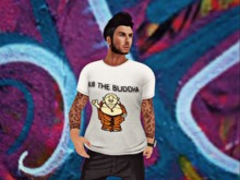 Men's White Rub The Buddha Shirt