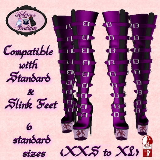(o)(o) Purple THIGH HIGH BOOTS