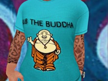 Men's Blue Rub The Buddha Shirt