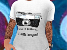 Men's Vintage Camera White Shirt
