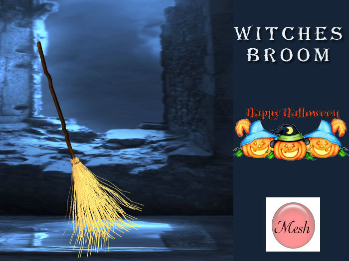 Witches Broom (2 prims) Mesh