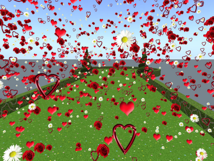 Valentines Hearts and Flowers Poofer